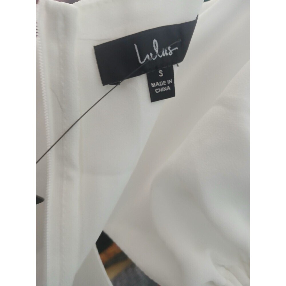 Lulus White Maxi Dress Size S NWT Elegant Slit Dress Formal Summer Wedding - Picture 7 of 7